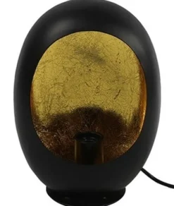 Countryfield Tafellamp E27 Eggy Zwart/Goud Groot - Industriële Sfeermaker