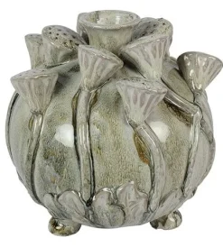 Countryfield Vaas bol Lotus L groen-28x28x30CM