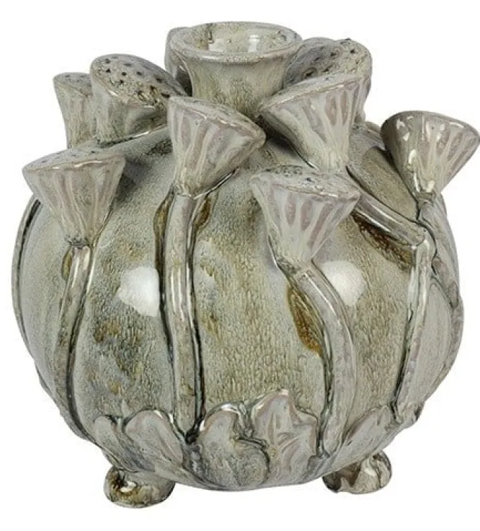 Countryfield Vaas bol Lotus L groen-28x28x30CM