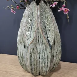 Countryfield Vaas Levi Leaf L groen - 23,5 x 23,5 x 37,5 cm