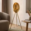 Countryfield Vloerlamp E27 Eggy goud - Industrieel Design