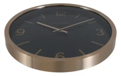 Countryfield Wandklok Copper L zwart / goud Ø 50 cm