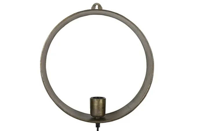 Countryfield Wandlamp E27 Largo L Messing - Sfeervolle Industriële Wandverlichting
