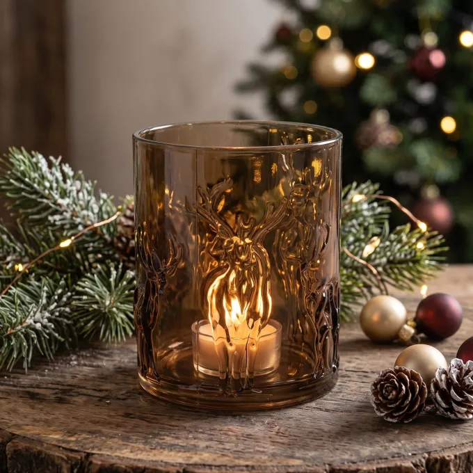 Countryfield Windlicht m/herten ro Wally S bruin