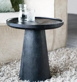Eleonora Bijzettafel Ron 46x49 - zwart