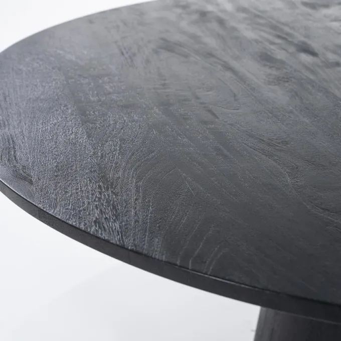 Eleonora Eettafel Aron rond 130 - zwart