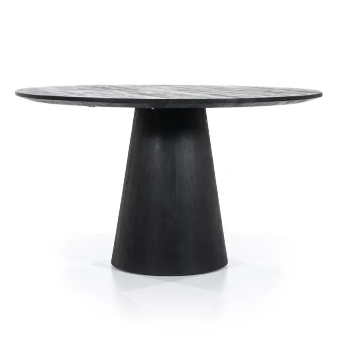 Eleonora Eettafel Aron rond 130 - zwart