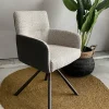 Eleonora Eettafelstoel Sef Donkergrijs botswana / beige ascot