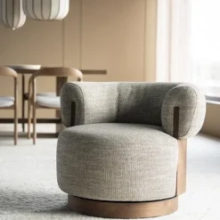 Eleonora Fauteuil Nila bruin - taupe Vanu