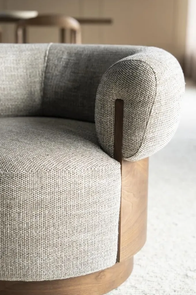 Eleonora Fauteuil Nila bruin - taupe Vanu