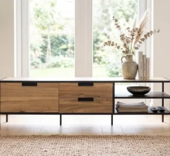 Eleonora Madison light Acacia TV-meubel 160 cm - Showroommodel