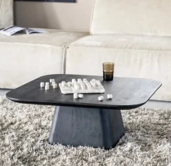 Eleonora Salontafel Aron vierkant 80x80 - zwart