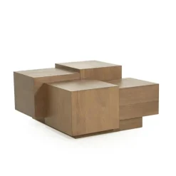 Eleonora Salontafel Quinten vierkant - bruin