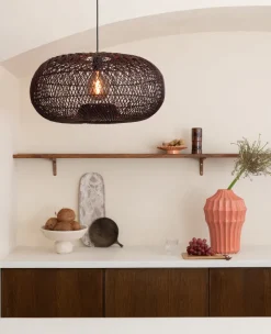 Good&Mojo Hanglamp Arizona bamboe ø50 burgundy S