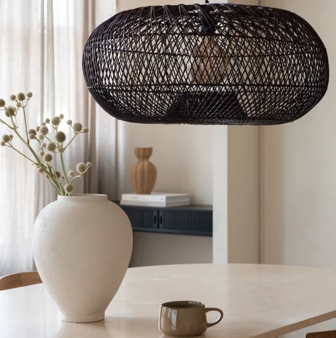 Good&Mojo Hanglamp Arizona bamboe ø70 burgundy L