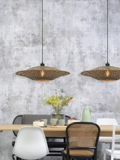 Good&Mojo Hanglamp Bali bamboe 60 x 15 cm zwart/naturel M