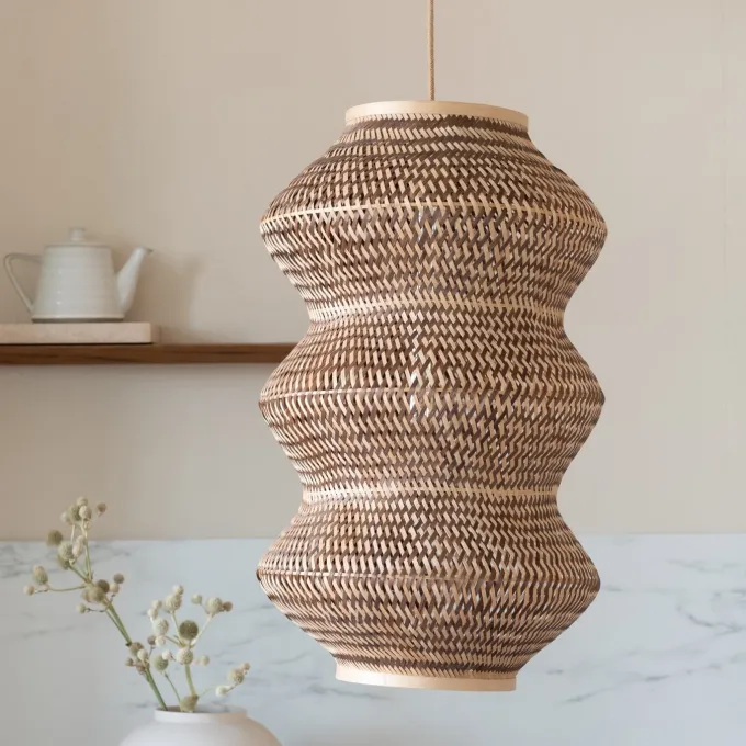 Good&Mojo Hanglamp Barbados bamboe ø40xh.67cm naturel /bruin XL