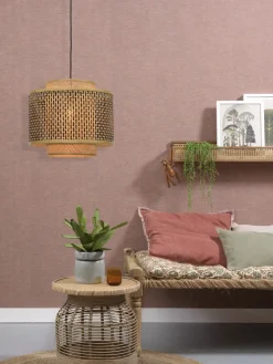 Good&Mojo Hanglamp Bhutan bamboe Ø 40 cm zwart naturel S