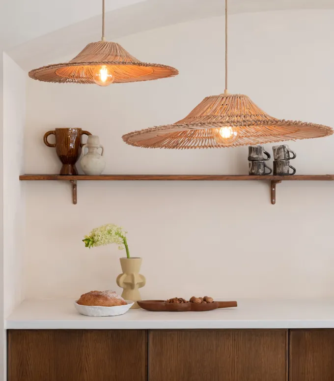 Good&Mojo Hanglamp Cancun rotan ø70 naturel L