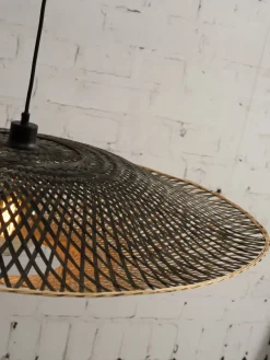 Good&Mojo Hanglamp Kalimantan bamboe plat Ø87 L
