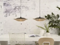 Good&Mojo Hanglamp Kalimantan bamboe plat Ø44 S