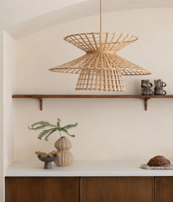 Good&Mojo Hanglamp Machu Picchu bamboe ø57xh.27cm naturel