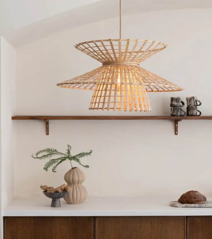 Good&Mojo Hanglamp Machu Picchu bamboe ø57xh.27cm naturel