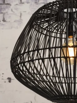 Good&Mojo Hanglamp Madagascar rotan dia.60xh.50cm zwart