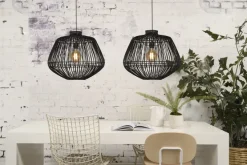 Good&Mojo Hanglamp Madagascar rotan dia.60xh.50cm zwart