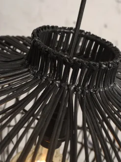 Good&Mojo Hanglamp Madagascar rotan dia.60xh.50cm zwart