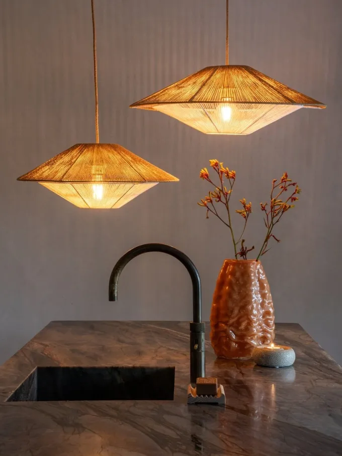Good&Mojo Hanglamp papiertouw LUMBINI naturel L