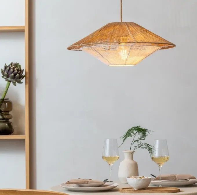 Good&Mojo Hanglamp papiertouw LUMBINI lichtgrijs L