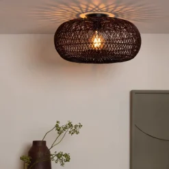 Good&Mojo Plafondlamp Arizona bamboe ø50 burgundy S