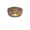 Good&Mojo Plafondlamp Barbados bamboe/halfrond kap ø35xh.15cm naturel/bruin