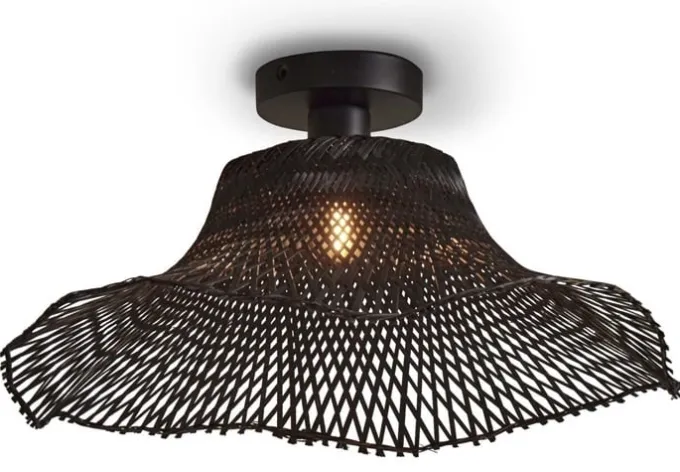 Good&Mojo Plafondlamp Ibiza wavy S zwart