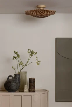Good&Mojo Plafondlamp Madura bamboe ø44x12cm naturel bruin S