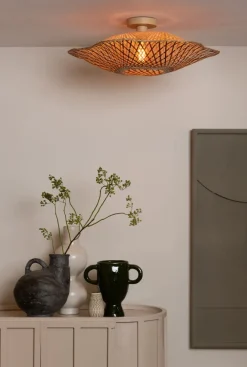 Good&Mojo Plafondlamp Madura bamboe ø60x15cm naturel bruin M