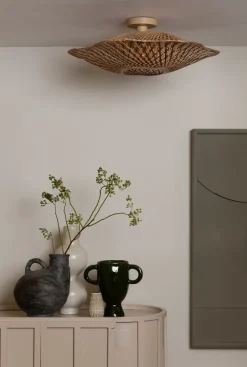 Good&Mojo Plafondlamp Madura bamboe ø60x15cm naturel bruin M