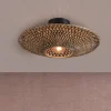 Good&Mojo Plafonniere Bali bamboe dia. 60 x 15 cm zwart/naturel M