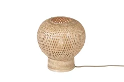 Good&Mojo Tafellamp Barbados bamboe/bol ø25xh.27cm naturel
