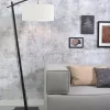 Good&Mojo Vloerlamp Andes bamboe zwart eco linnen wit