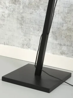 Good&Mojo Vloerlamp Andes bamboe zwart eco linnen green forest