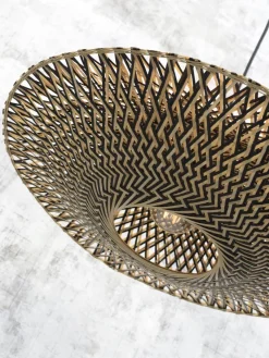 Good&Mojo Vloerlamp Bali bamboe naturel naturel/zwart M kap Ø60