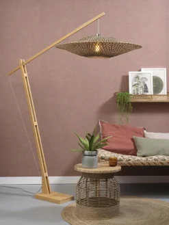 Good&Mojo Vloerlamp Bali bamboe naturel zwart naturel L Ø 87 cm