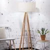 Good&Mojo Vloerlamp bamboe 4-poot Everest linnen licht