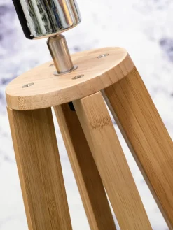 Good&Mojo Vloerlamp bamboe 4-poot Everest linnen green forest