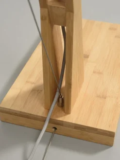Good&Mojo Vloerlamp Cango bamboe naturel L 207cm kap Ø 60 zwart