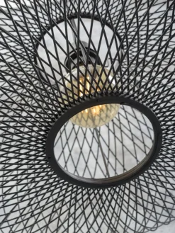 Good&Mojo Vloerlamp Cango bamboe zwart S 176 cm kap Ø 60 zwart