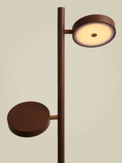 Good&Mojo Vloerlamp essenhout 2-kap OKINAWA bruin