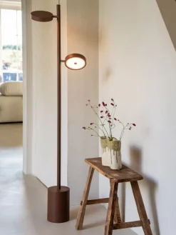 Good&Mojo Vloerlamp essenhout 2-kap OKINAWA bruin